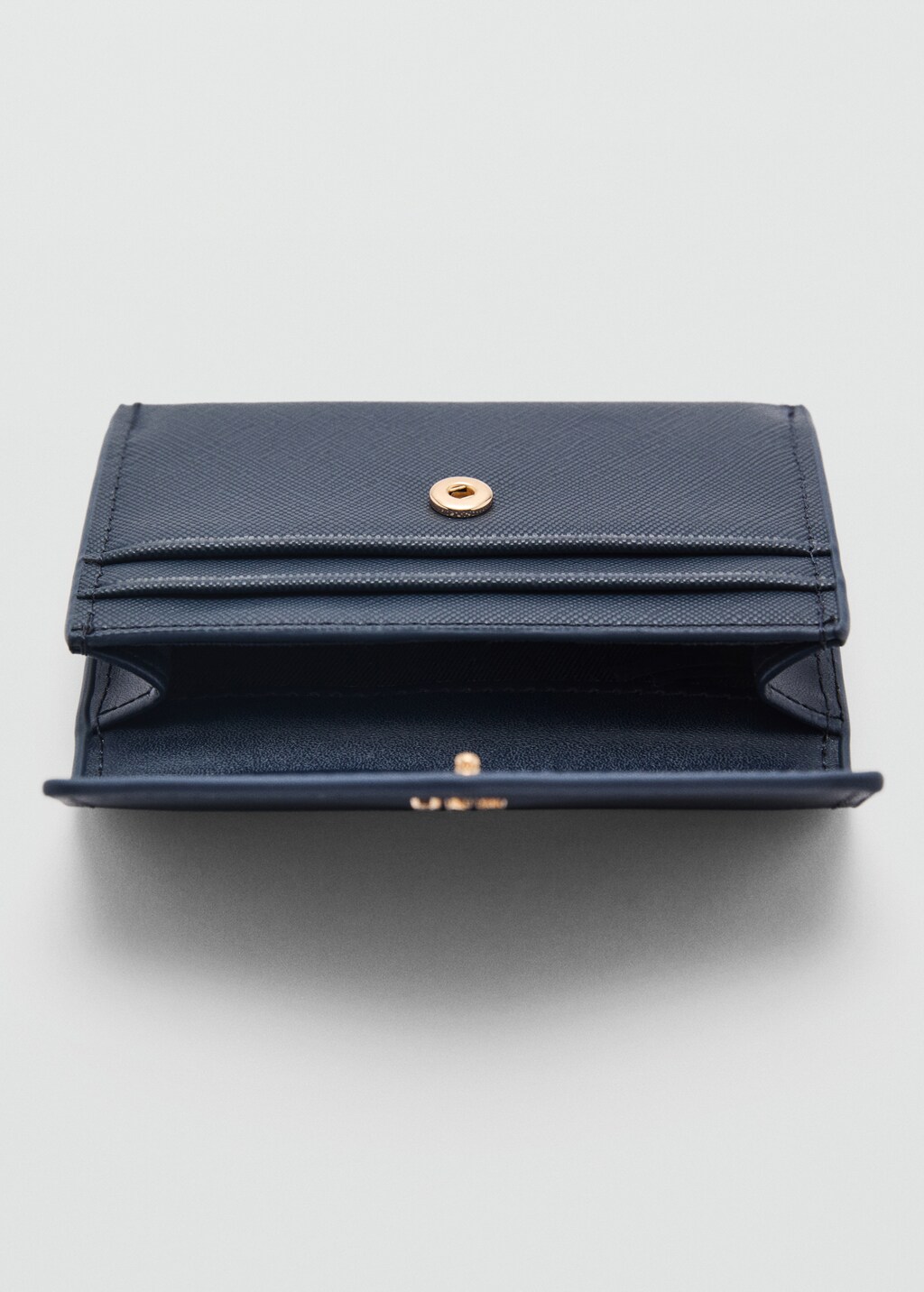 Saffiano-effect cardholder - Black