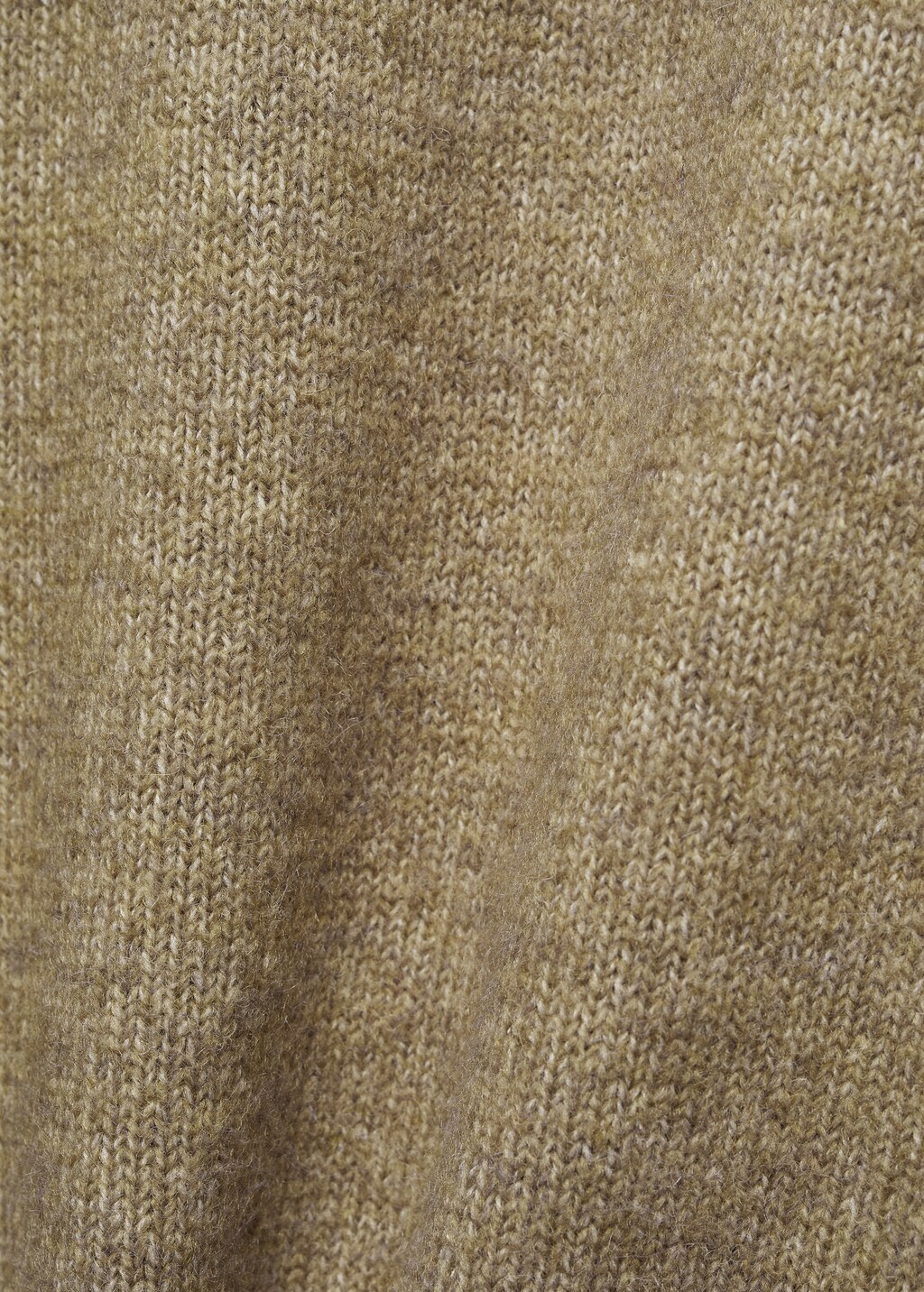Round-neck knitted sweater - Beige