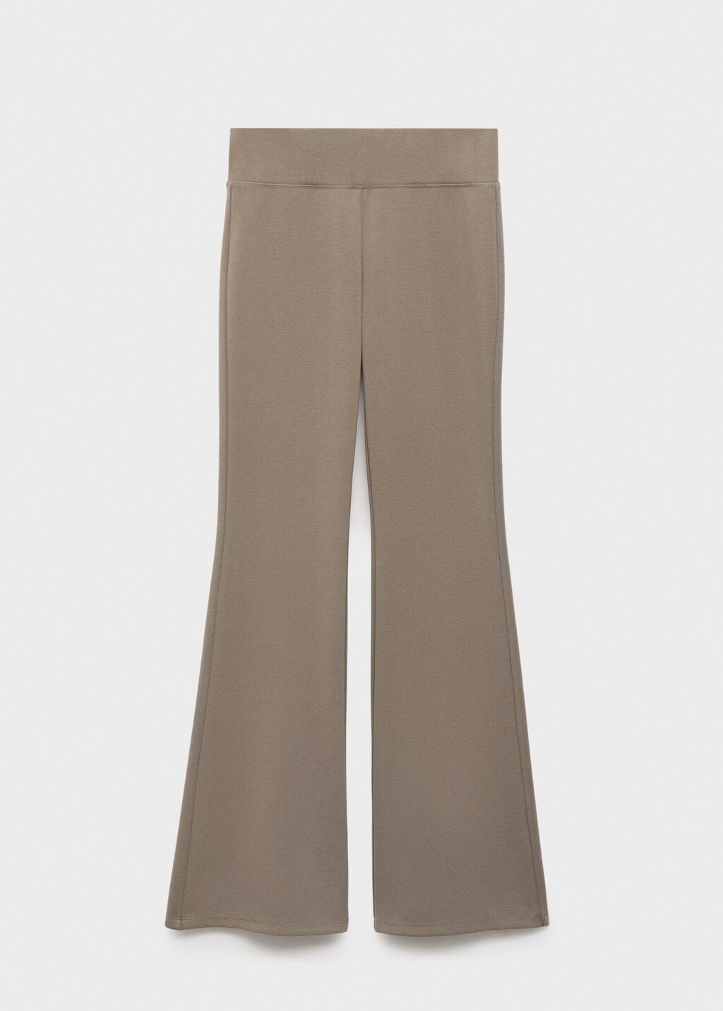 Flared knitted trousers - Medium Brown