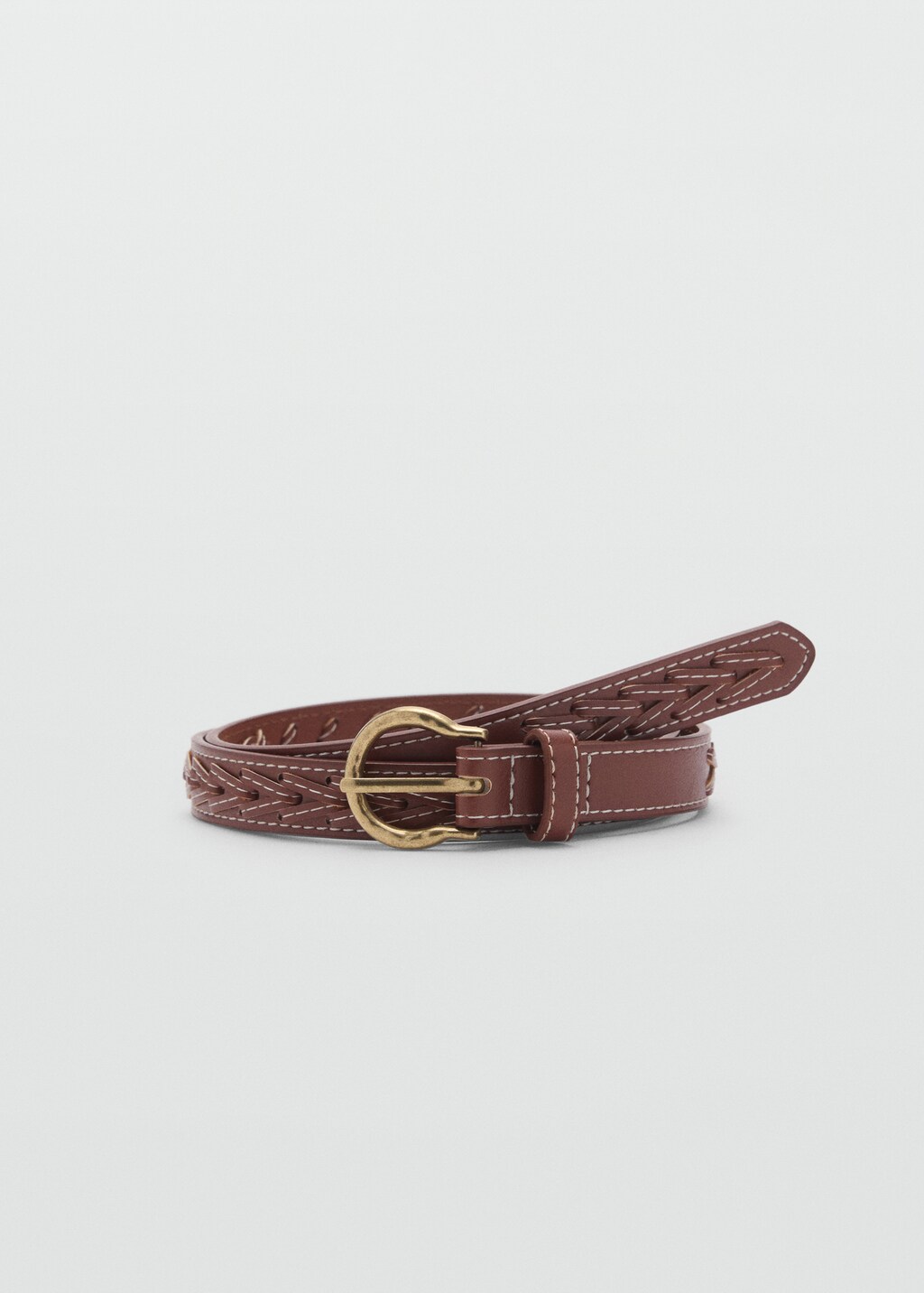 Braided belt - Brown
