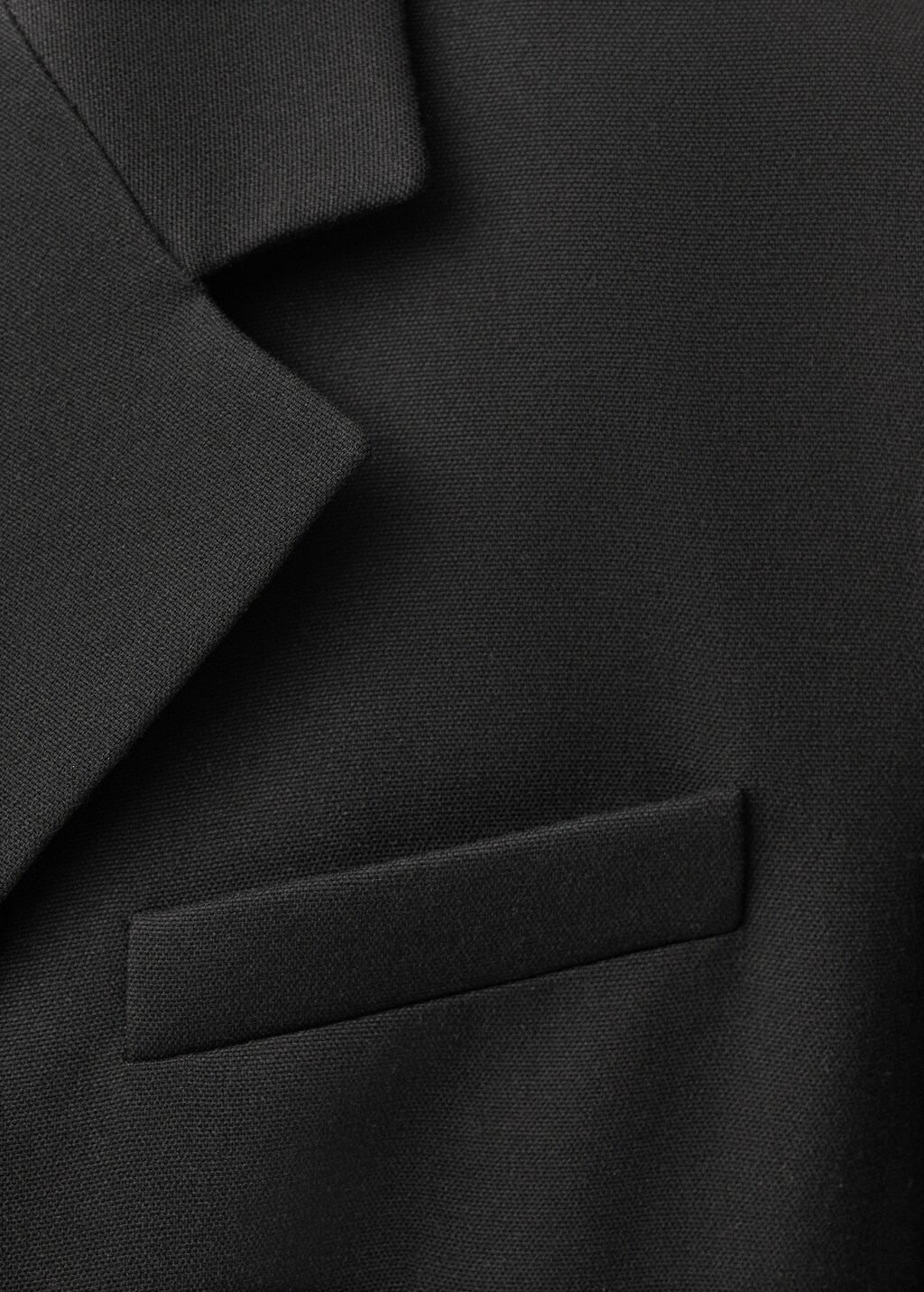 Straight button suit blazer - Black