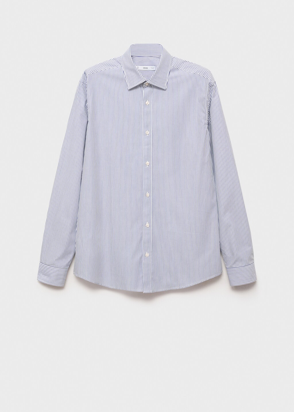 100% cotton slim-fit striped shirt - Red