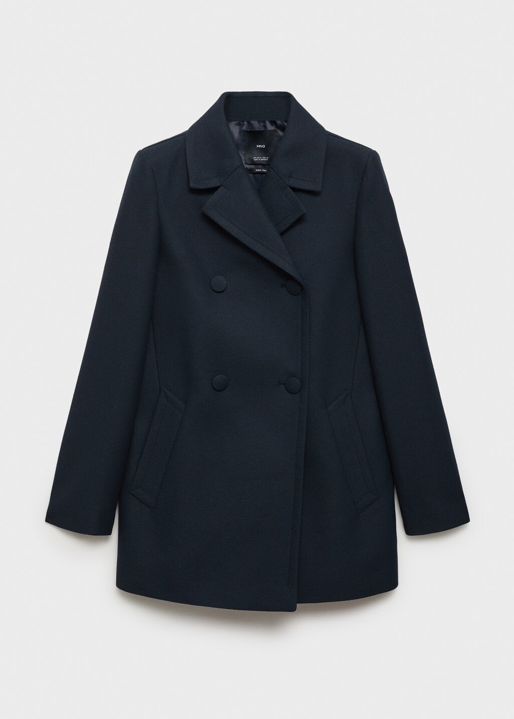 Double-breasted lapels coat - Dark Navy