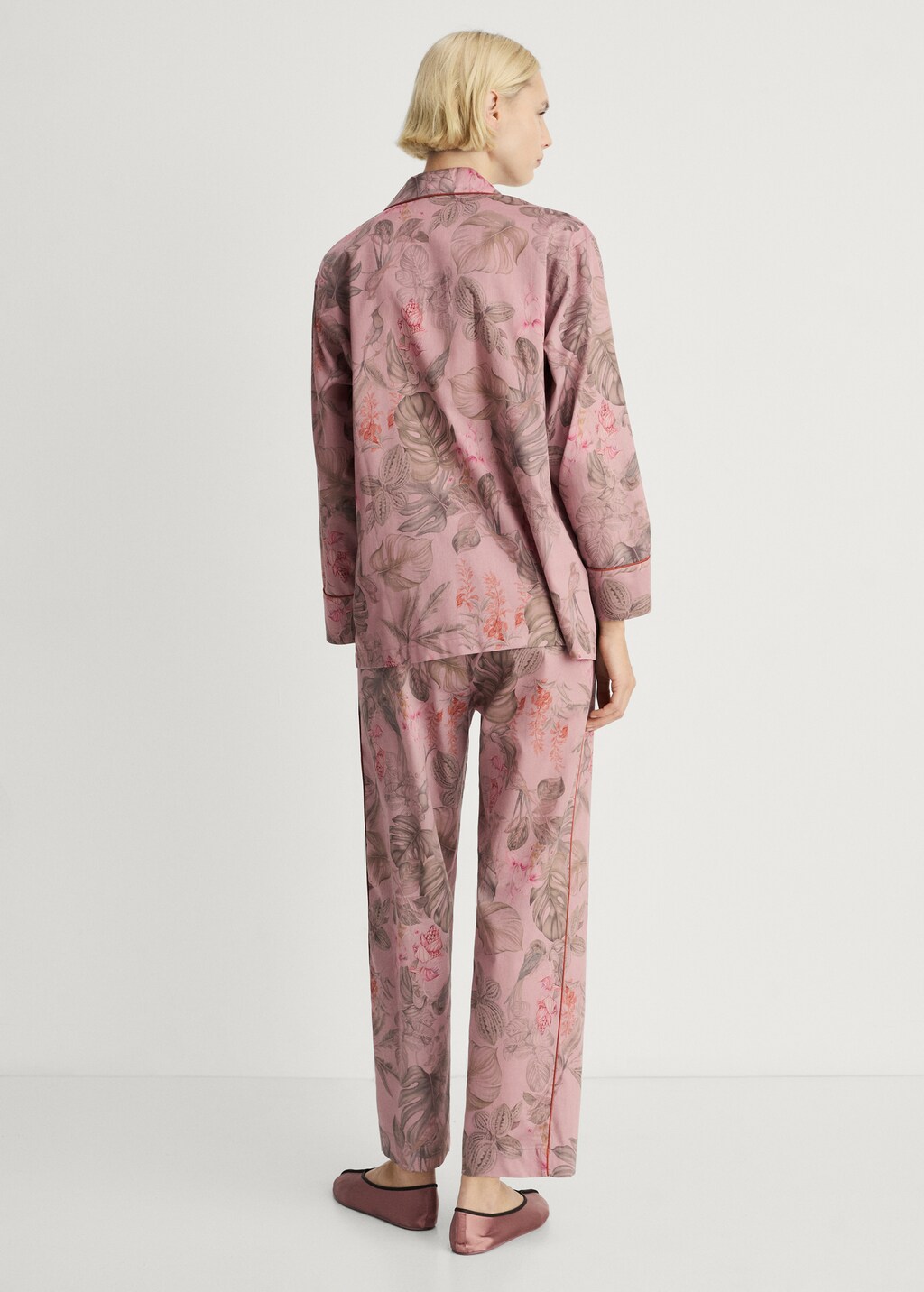 Tropical-print pyjama trousers - Green