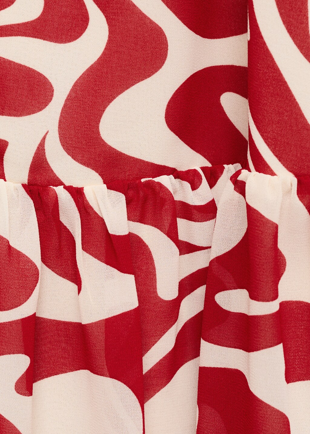 Ruffled printed dress - Dark Navy