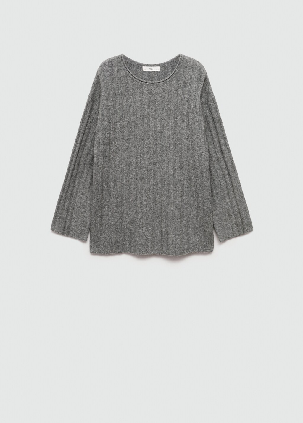 Knitted ribbed sweater - Medium Heather Grey