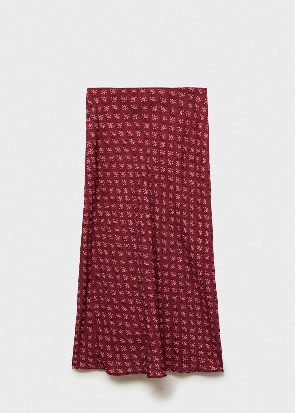 Printed long skirt - Maroon