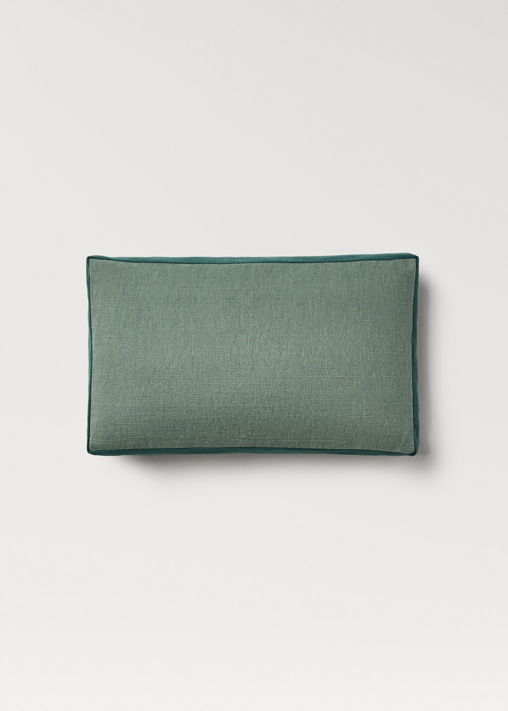 Two-tone linen box cushion cover - Blue