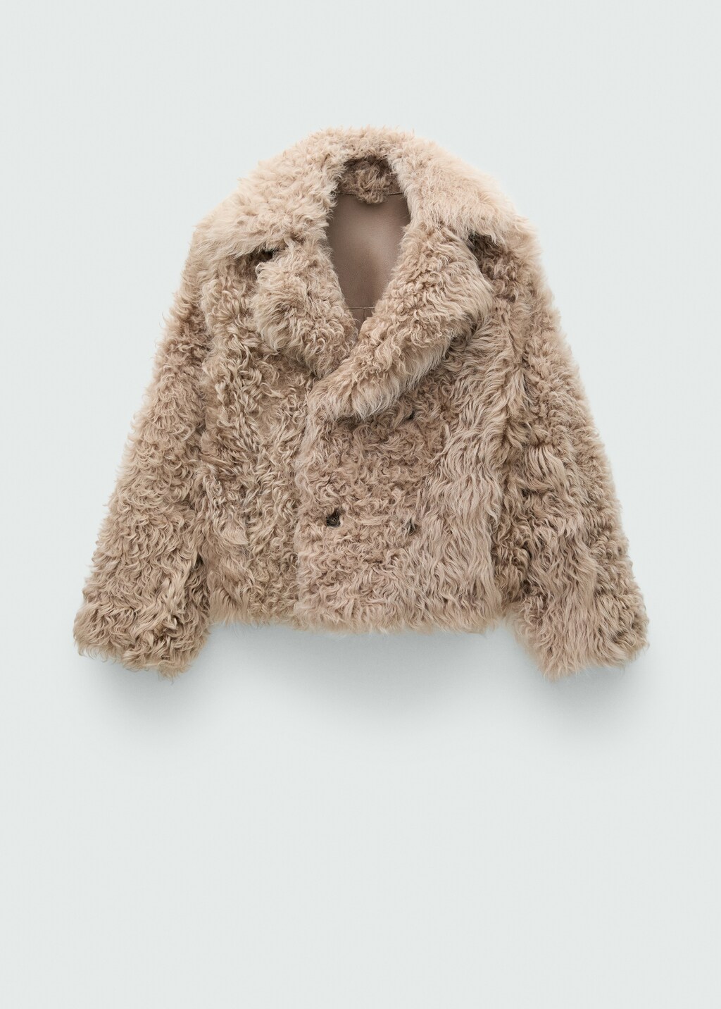 Reversible fur coat - Medium Brown