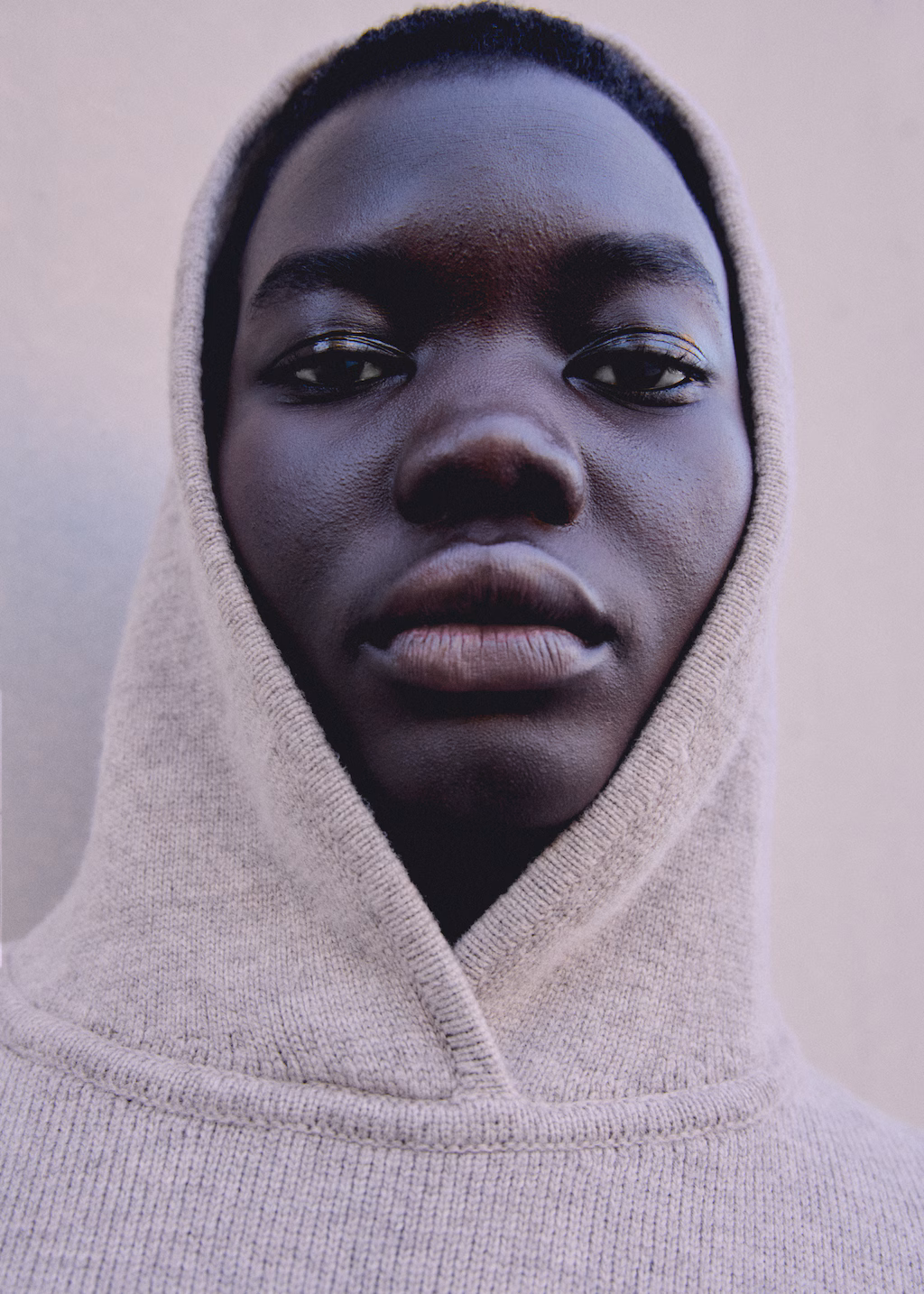 Wool-blend hooded sweater - Sand