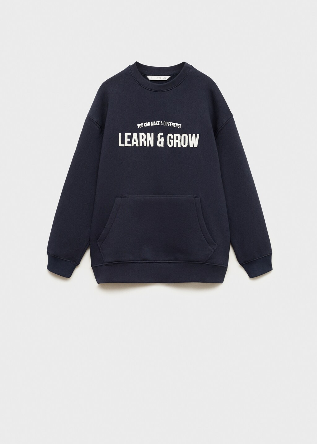 Sweatshirt with printed lettering - Dark Navy