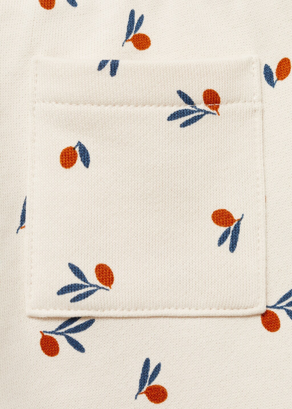 Printed cotton trousers - Off White