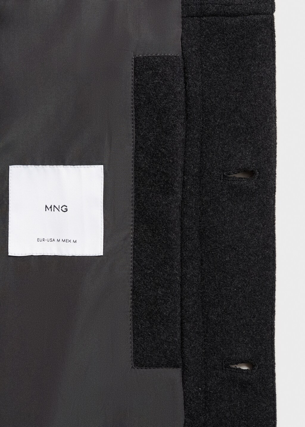 Regular-fit wool jacket - Charcoal