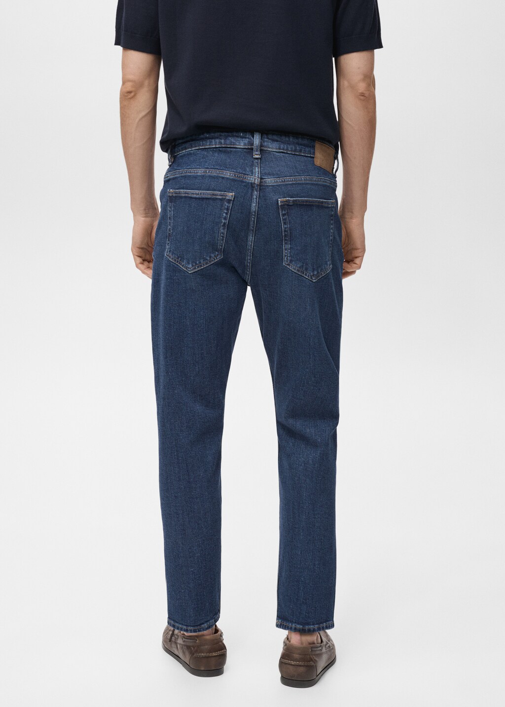 Ben tapered cropped jeans - Medium Brown