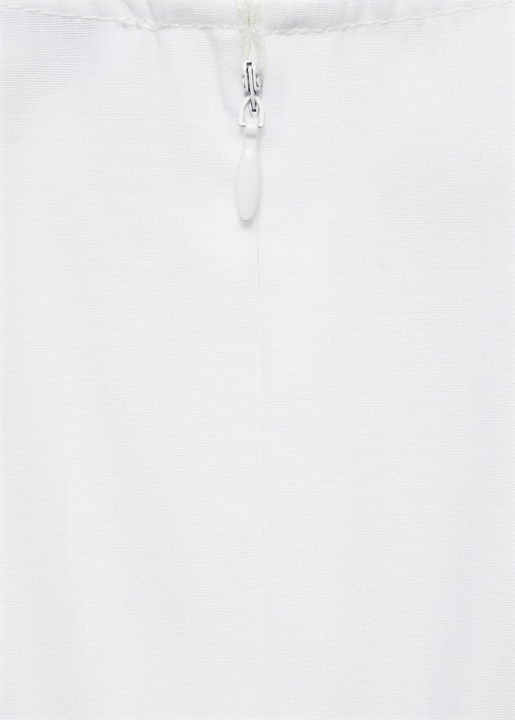 Cotton pleated midi-dress - White