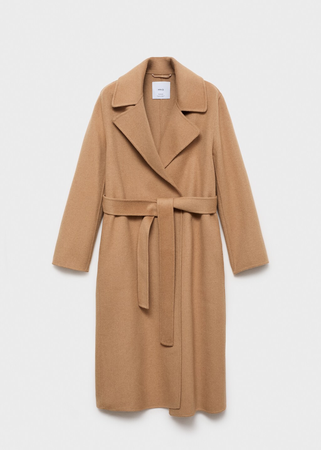 Handmade long coat with belt - Khaki