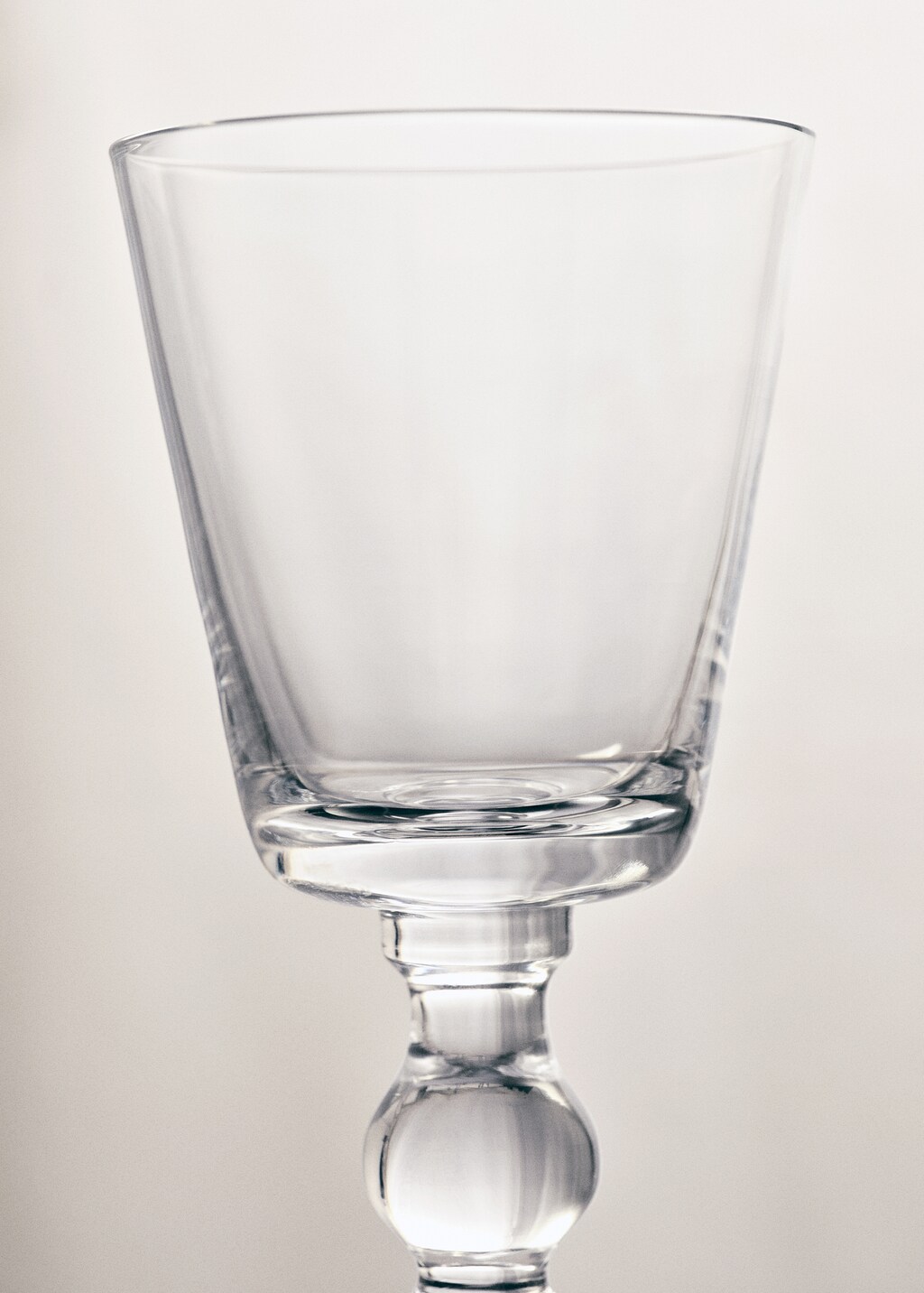 Hand-blown stem glass - Ice Grey