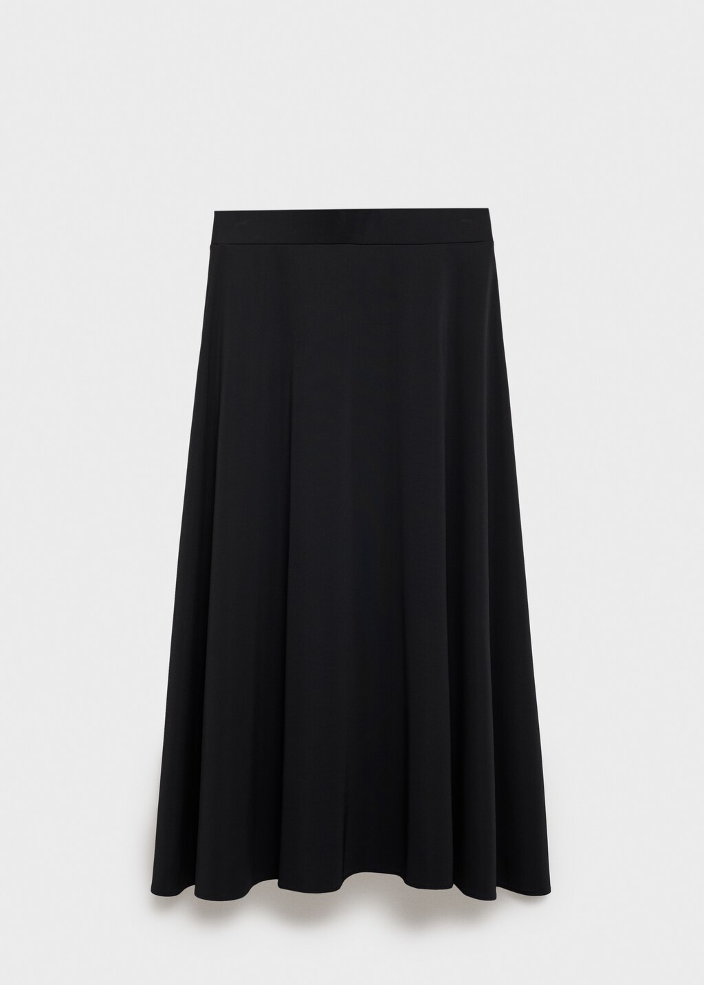 Flared knitted skirt - Black