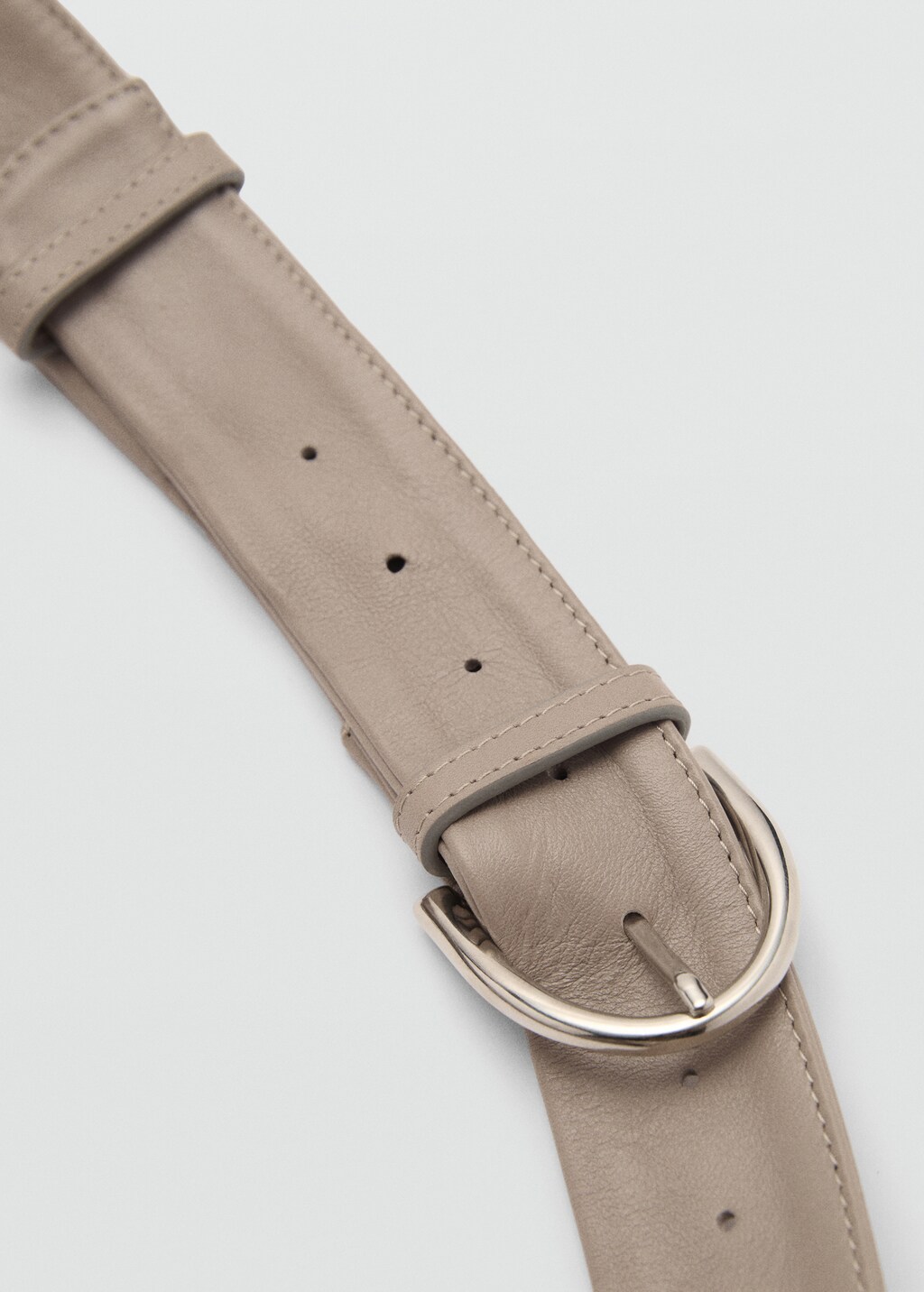 Half-moon leather bag - Light/Pastel Grey