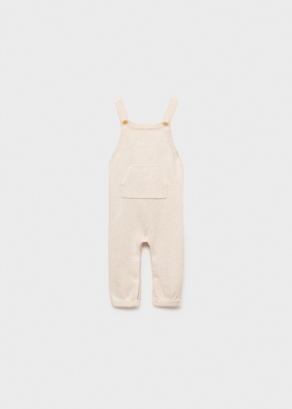 Cotton knit dungarees - Sand