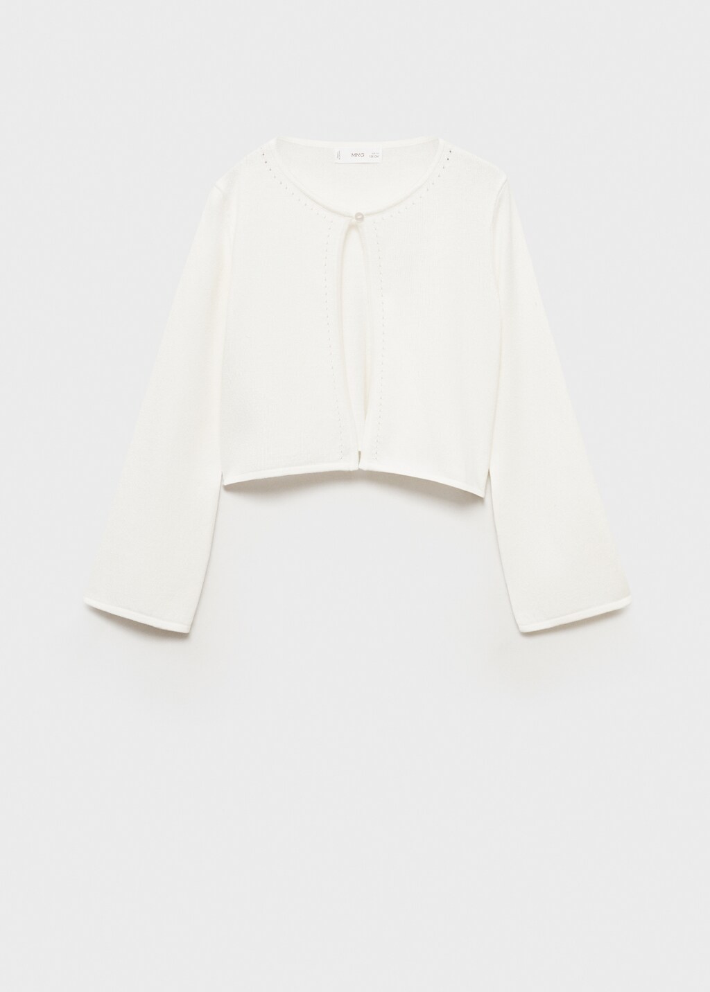 Fine-knit cotton cardigan - Pale Pink