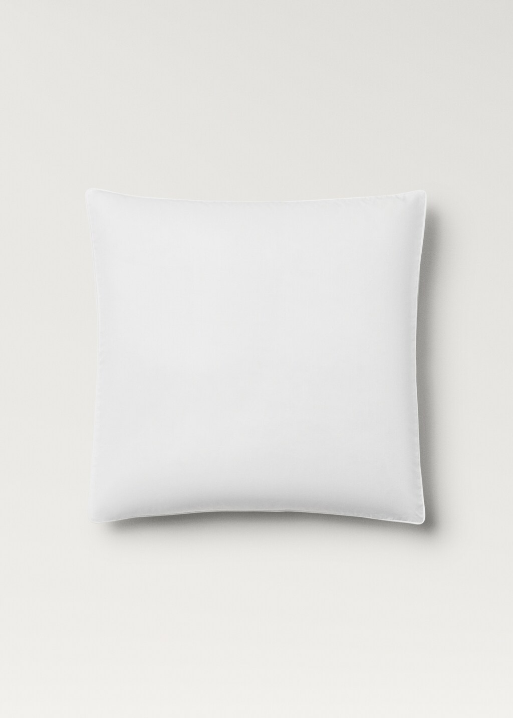 500-thread count cotton percale pillowcase with rounded piping detail, 60x60 cm - White