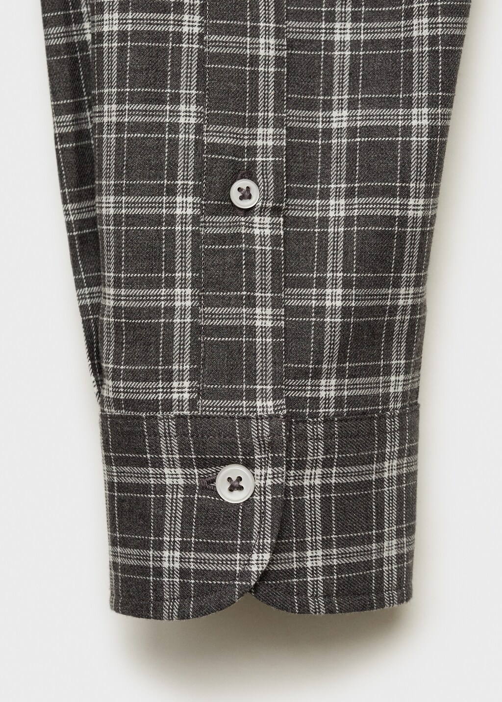 Regular fit check cotton shirt - Dark Navy