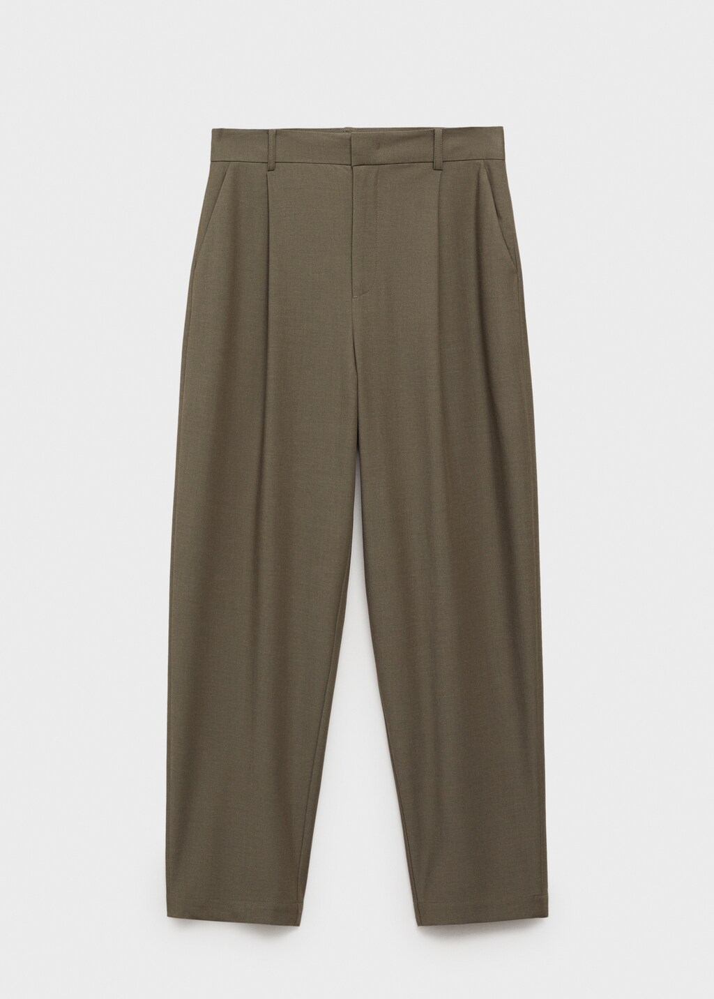 Straight mid-rise trousers - Green