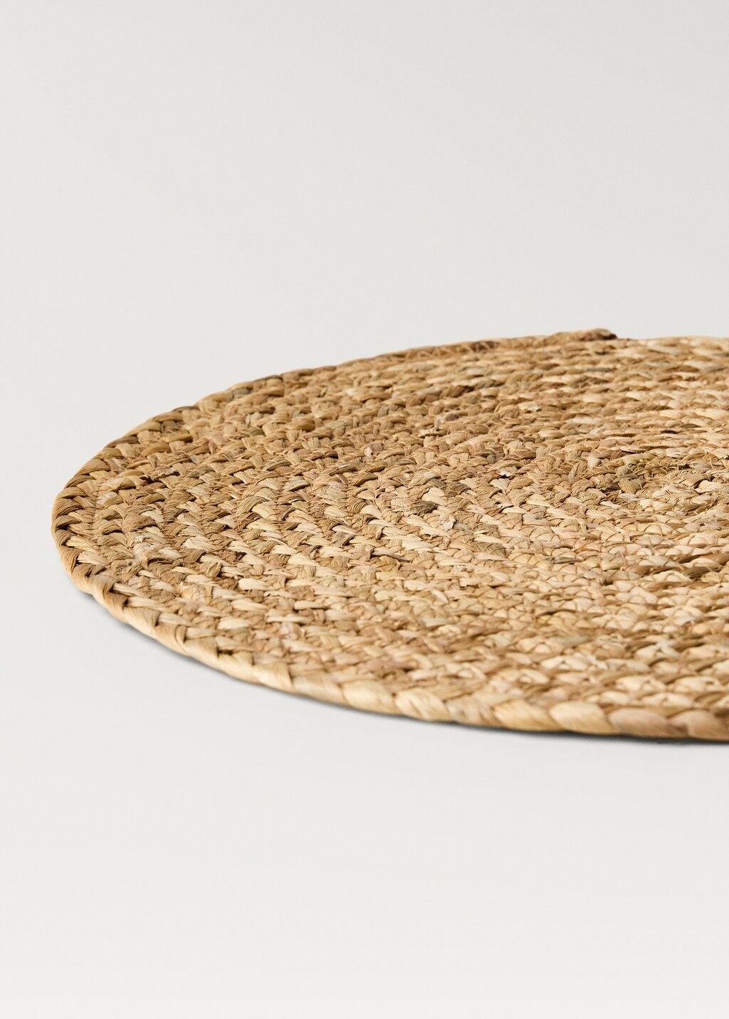 Natural fibre round placemat - Blue