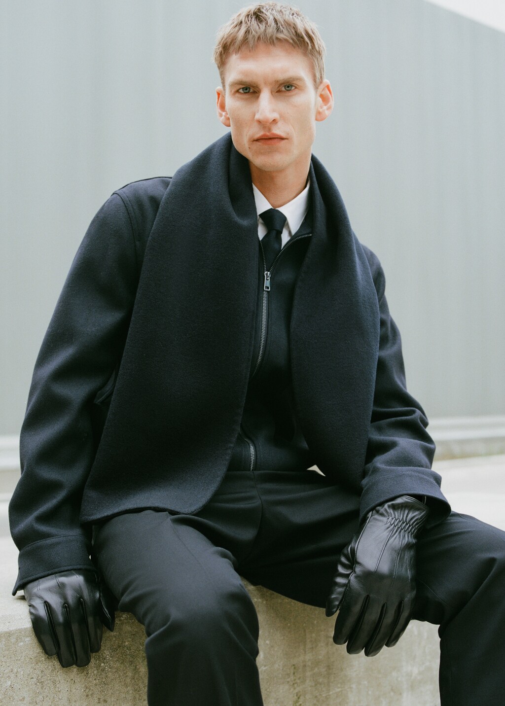 Regular-fit flannel jacket - Dark Navy