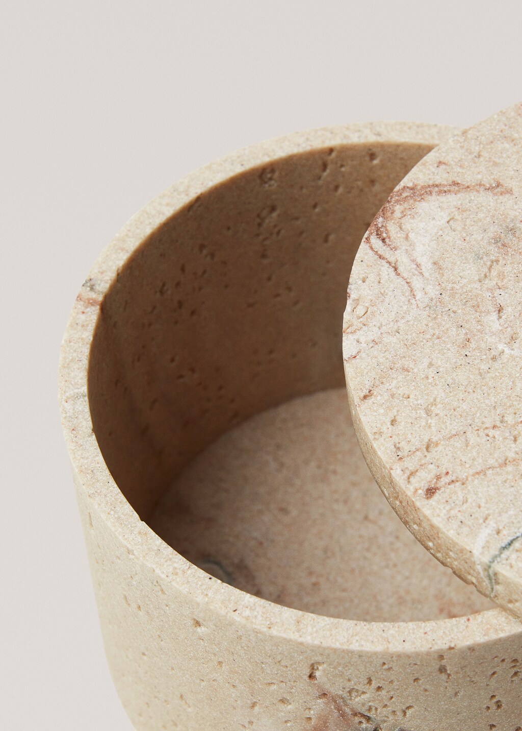 Marble effect box 15x11,5cm - Light/Pastel Grey