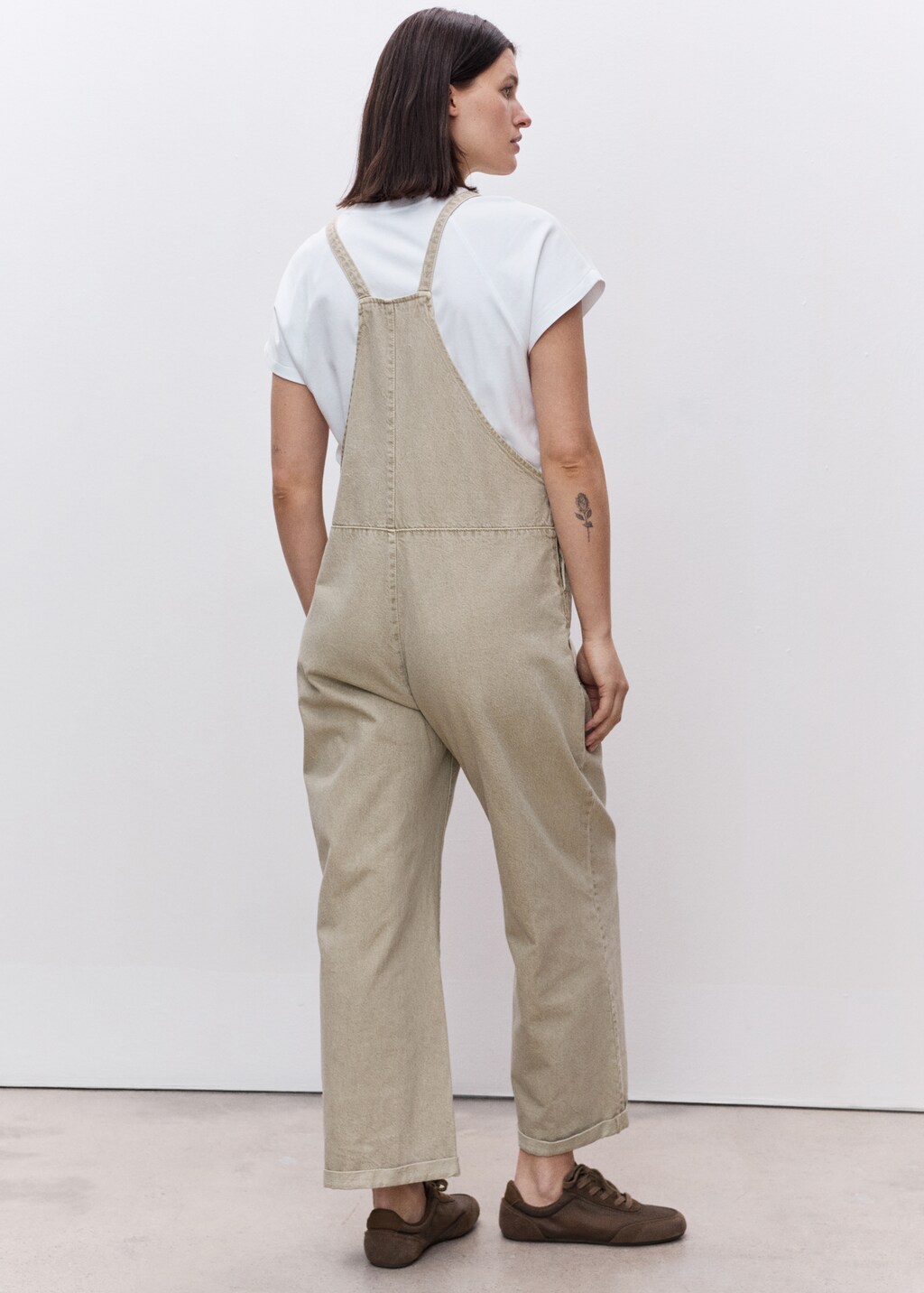 Maternity denim dungarees - Light/Pastel Grey