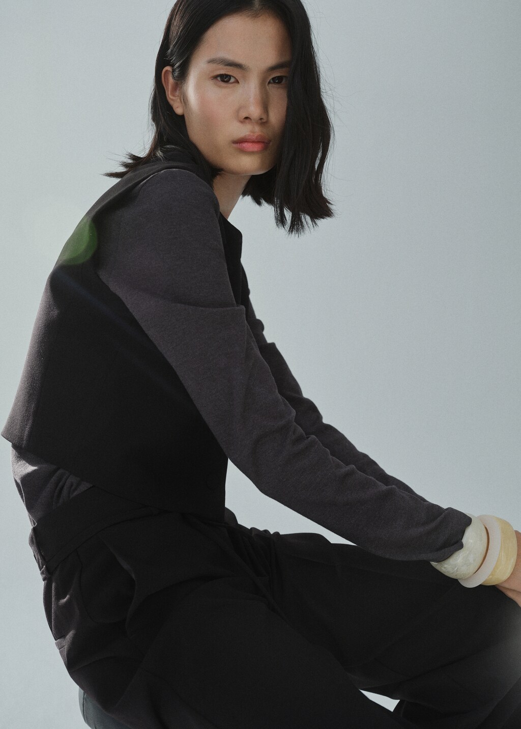 Suit waistcoat with buttons - Black