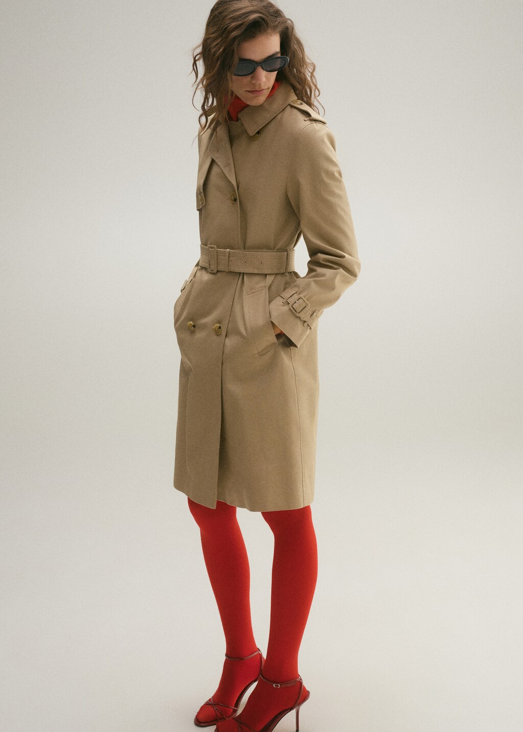 Classic trench coat with belt - Dark Navy
