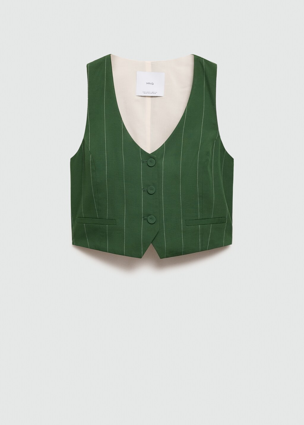 Pinstriped suit waistcoat - Green