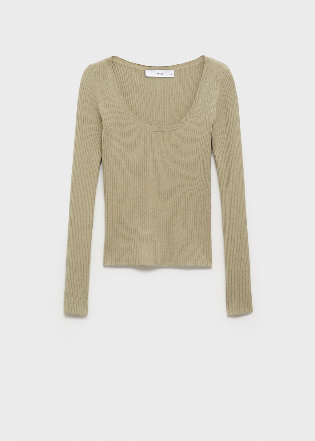 Knitted ribbed sweater - Khaki