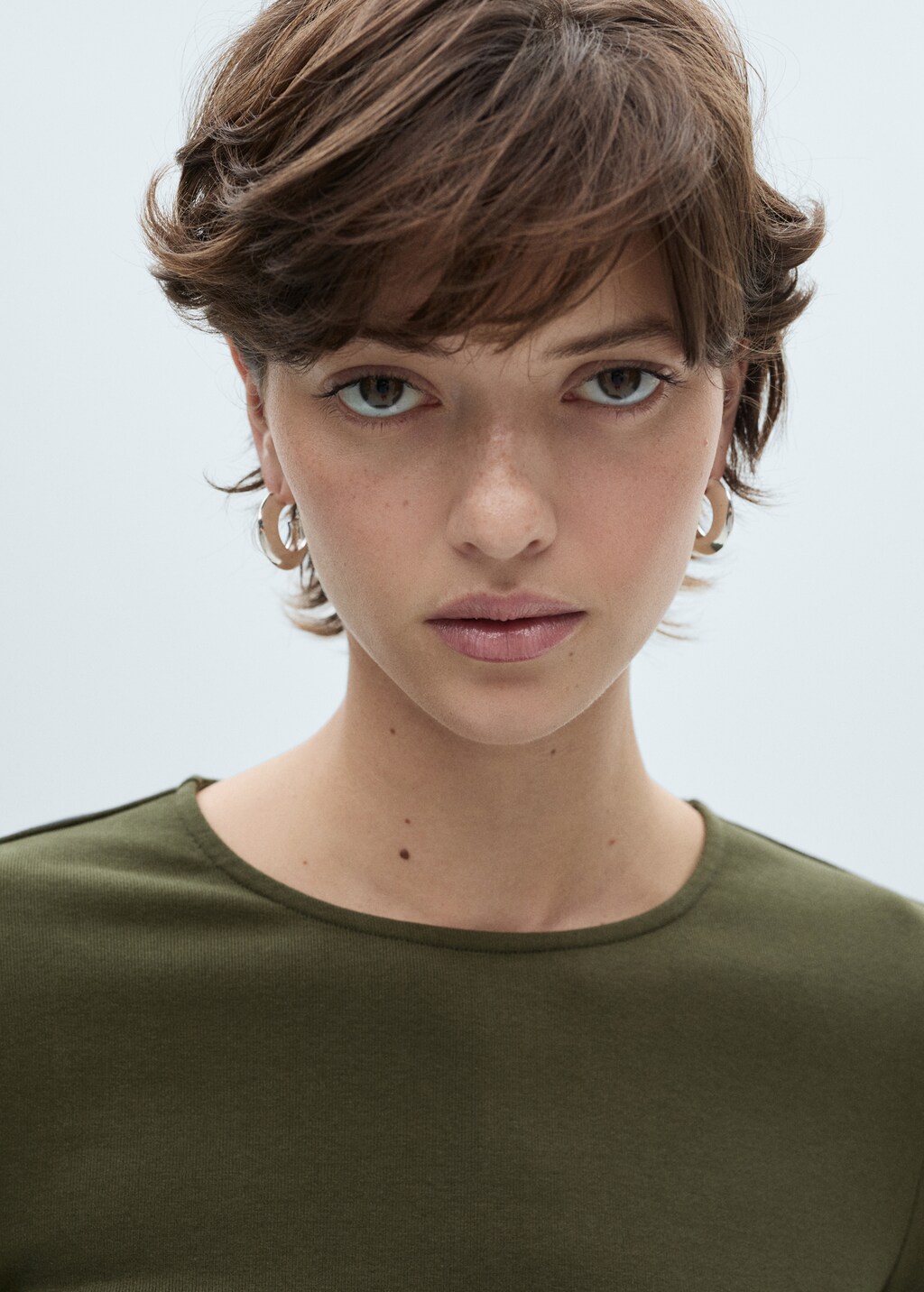 Cotton midi dress - Black