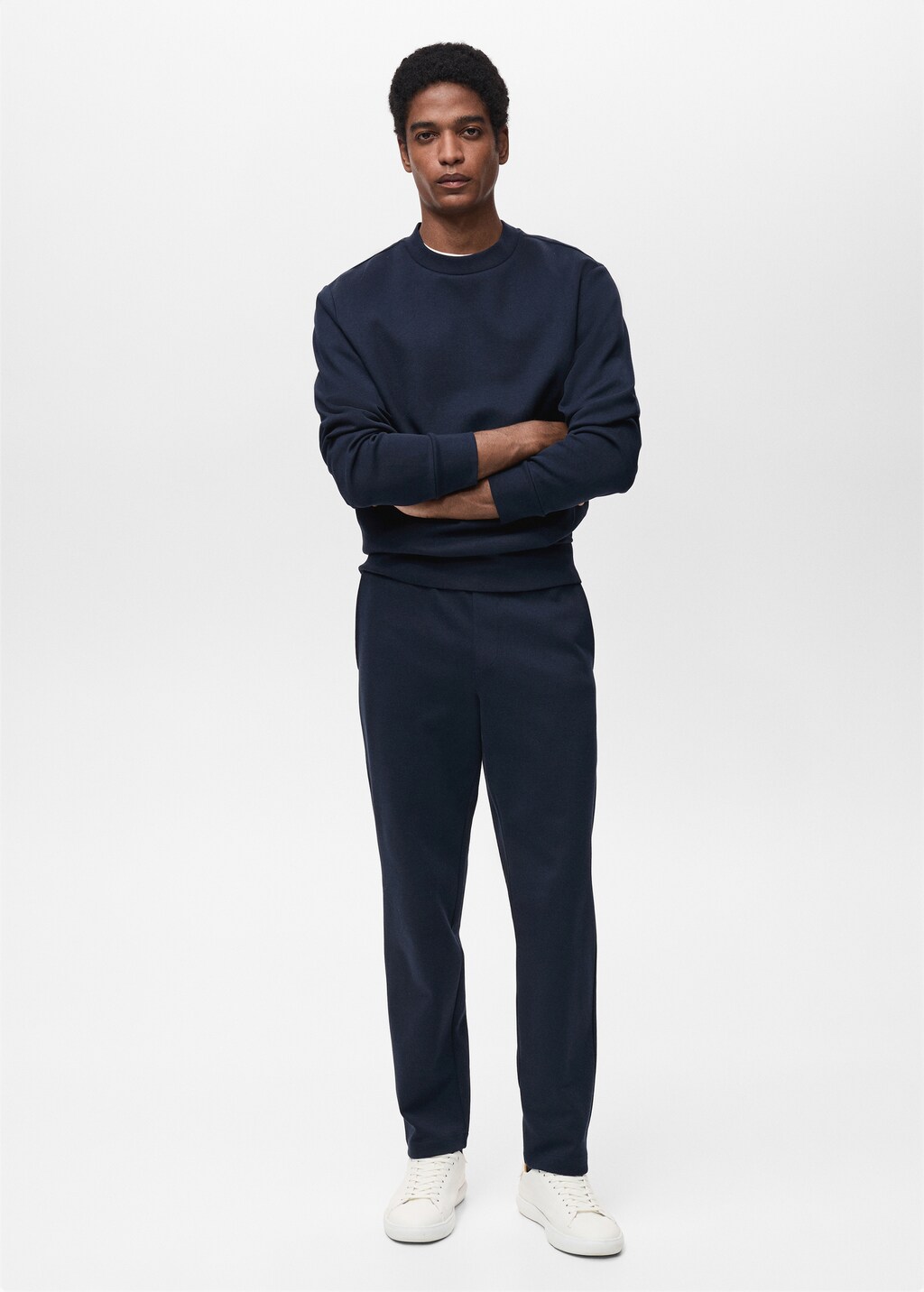 Cotton joggers with elastic waist - Chocolate