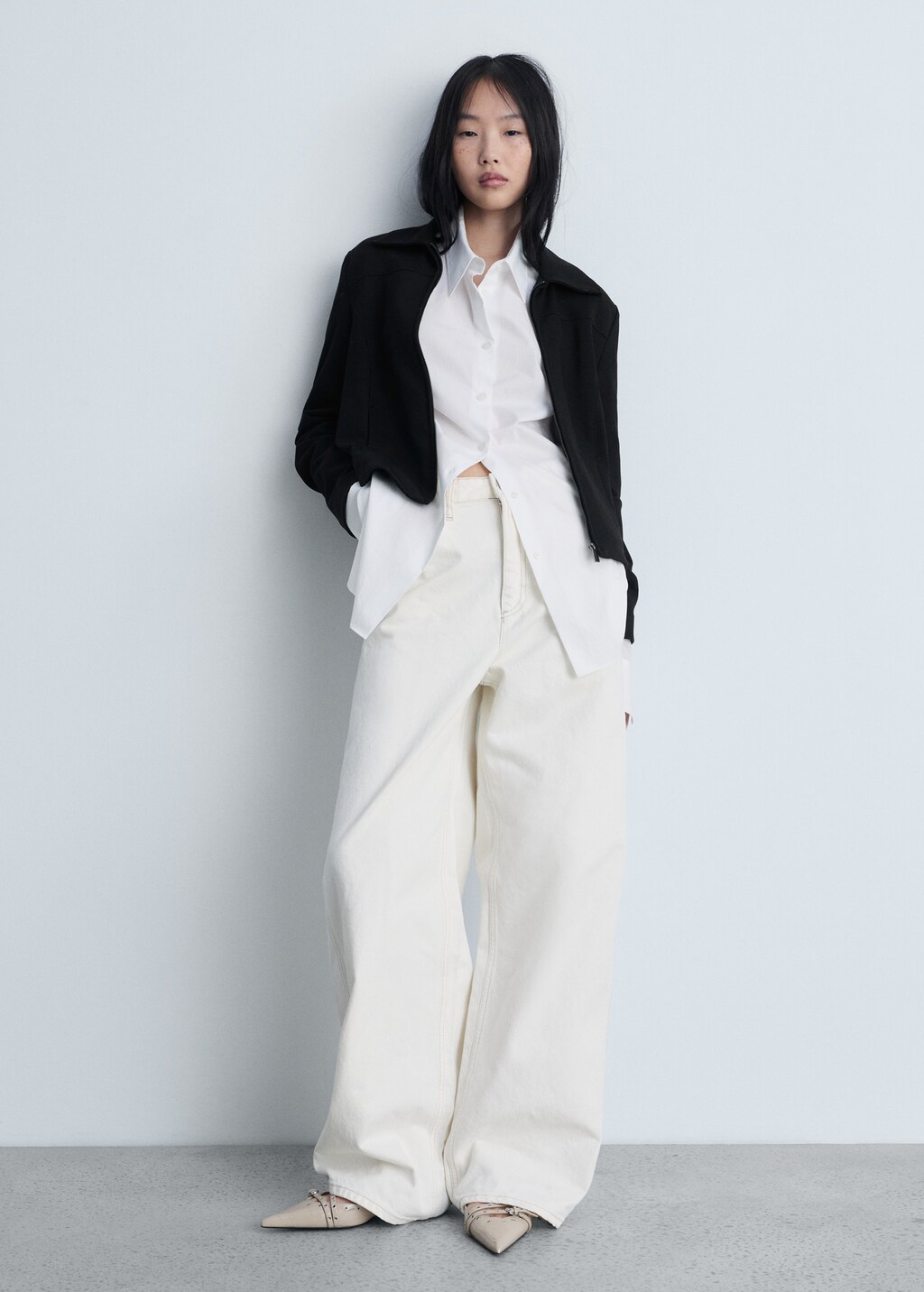 Zipper fitted jacket - Black