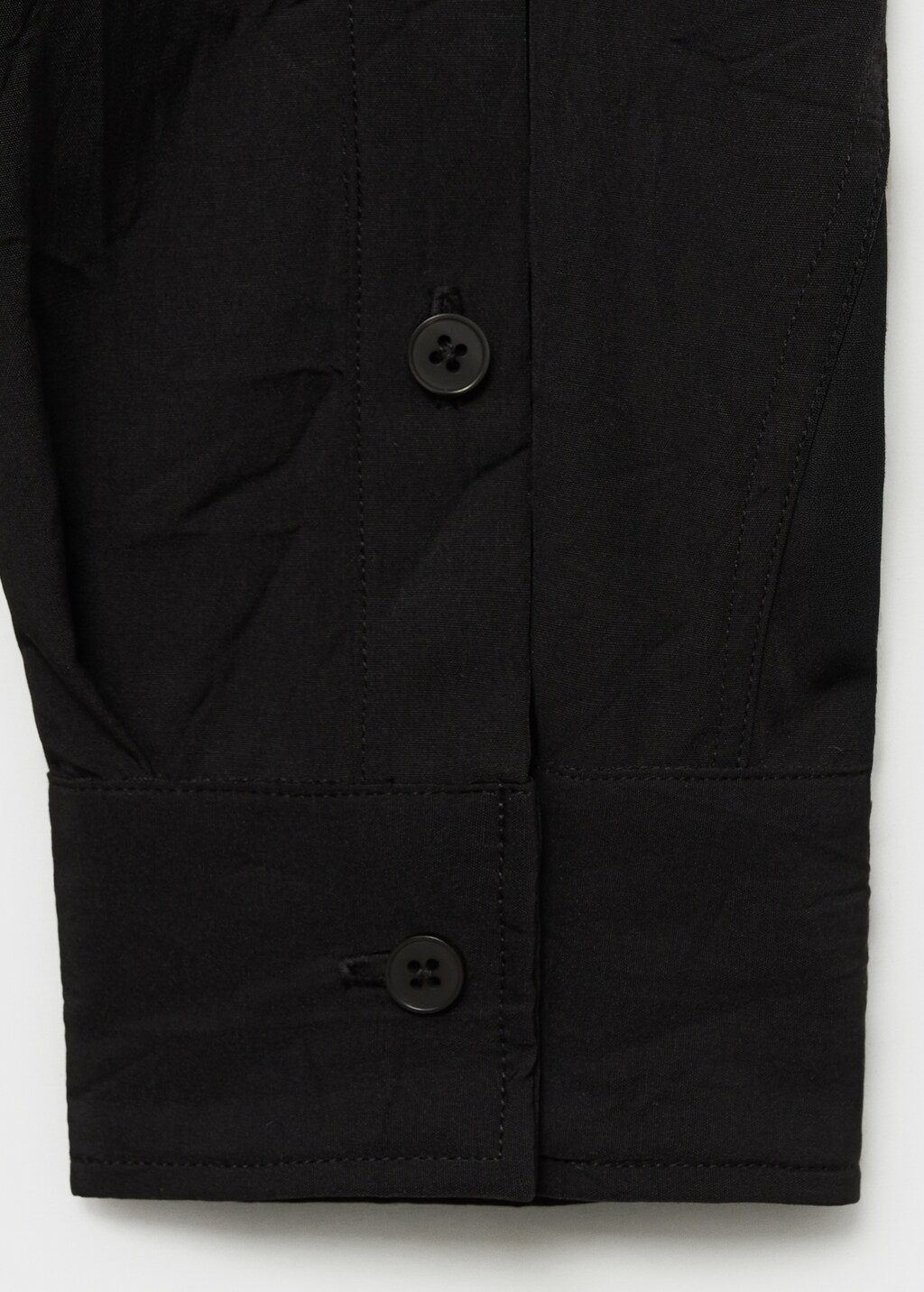 Creased-effect shirt - Black