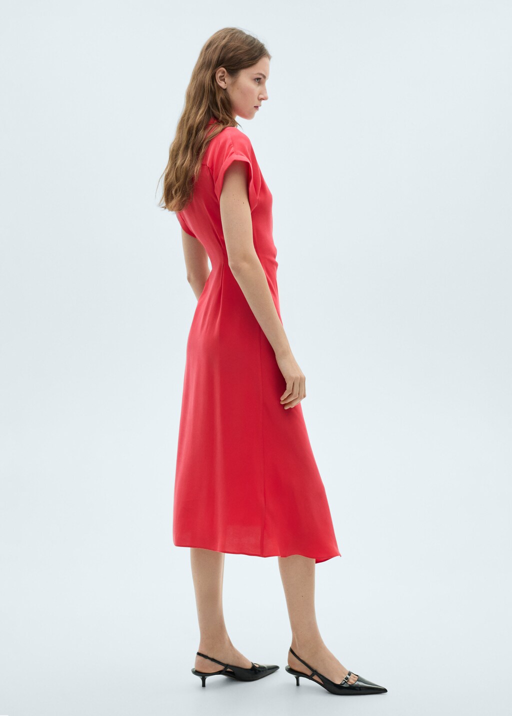 Wrap shirt dress - Beige