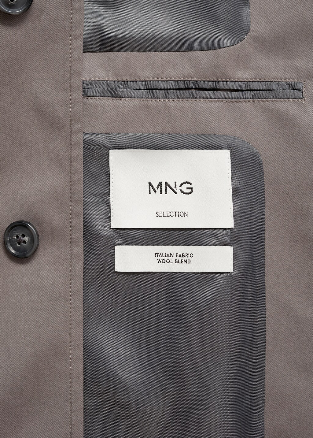 Belted trench coat with brushed finish - Medium Brown