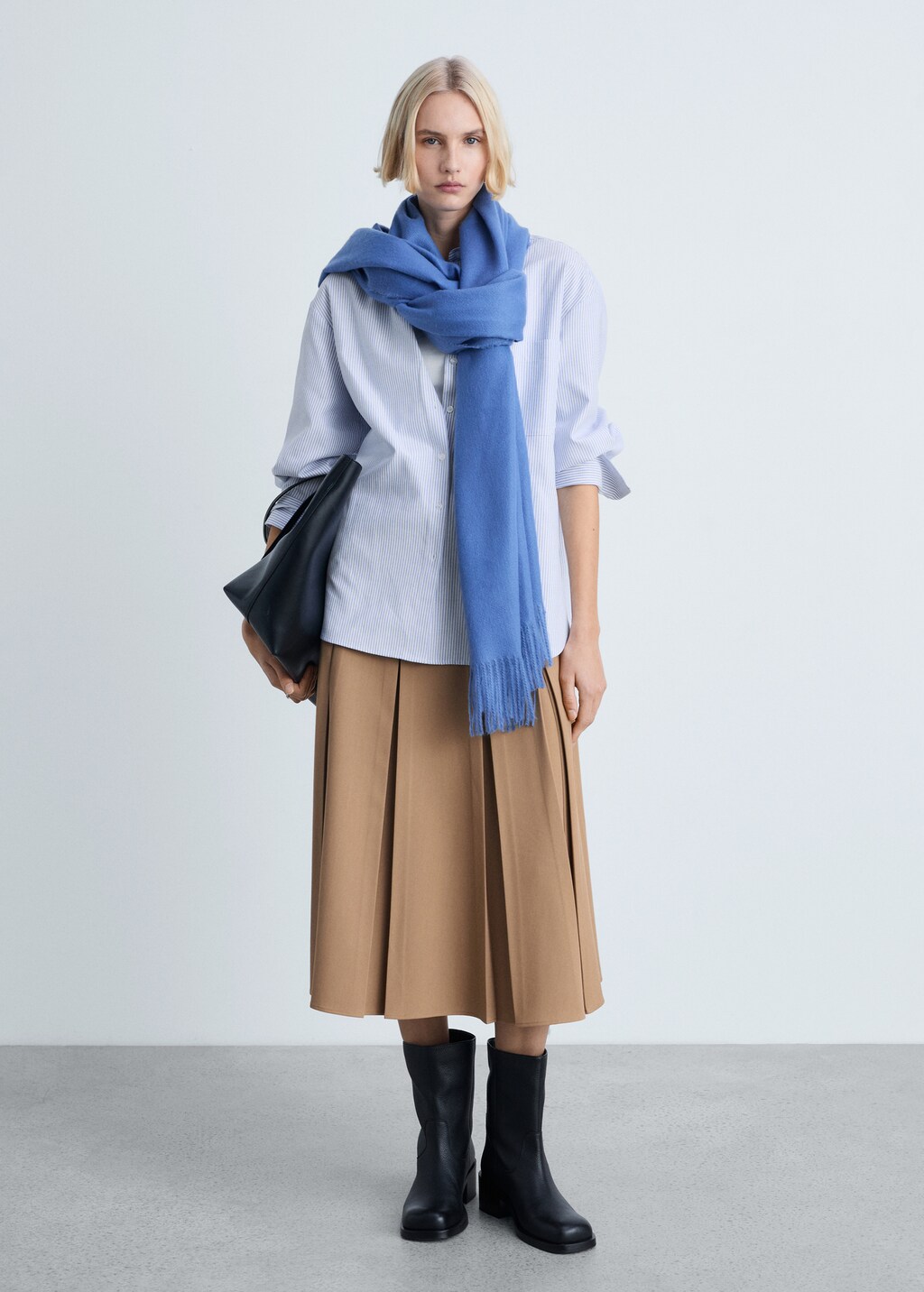 Striped cotton shirt - Sky Blue