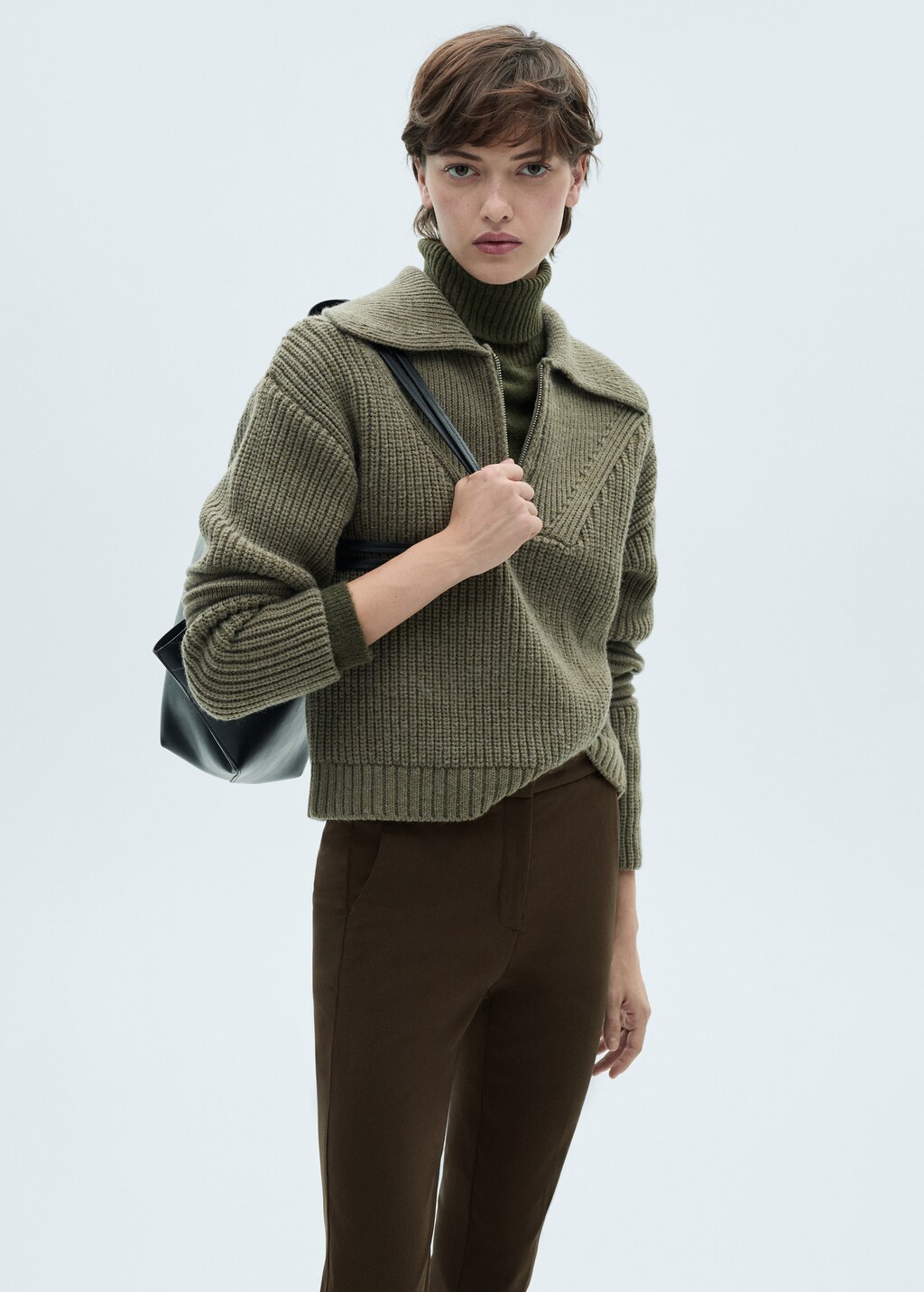 Crop skinny trousers - Black