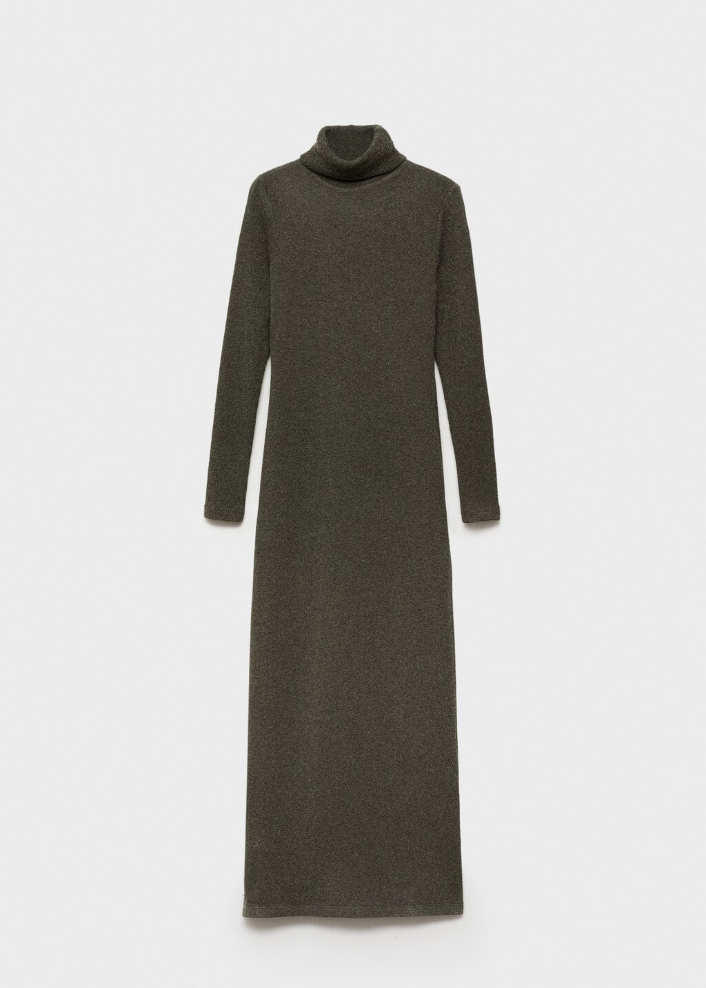 Knitted turtleneck dress - Green