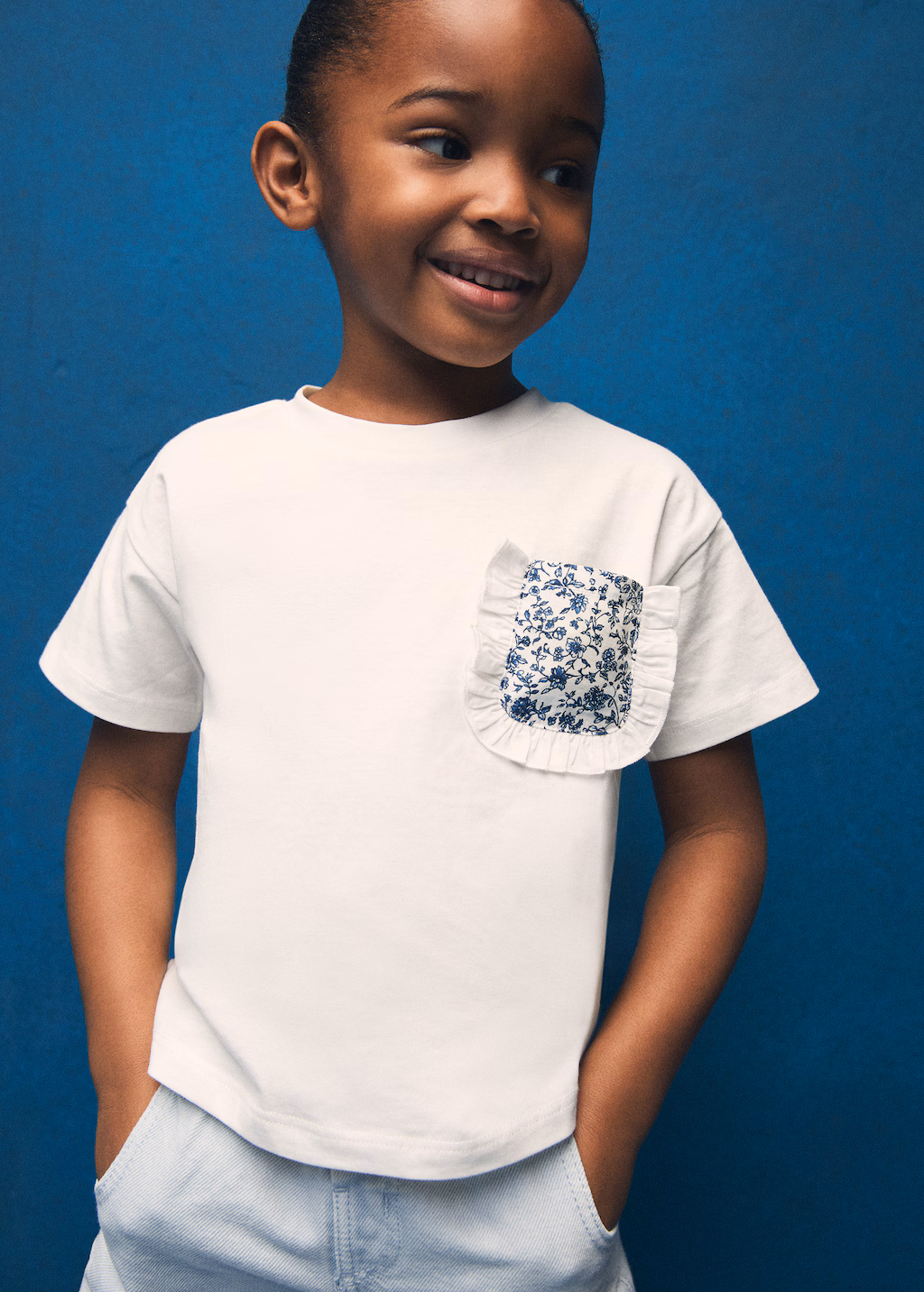 Patch pocket T-shirt - Sky Blue