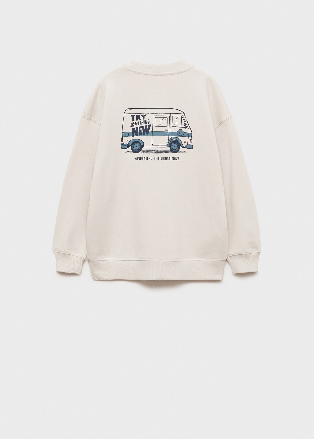 Printed cotton sweatshirt - Blue