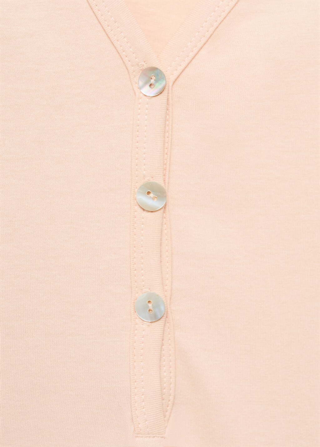 Cotton V-neck nightgown - Aqua Green