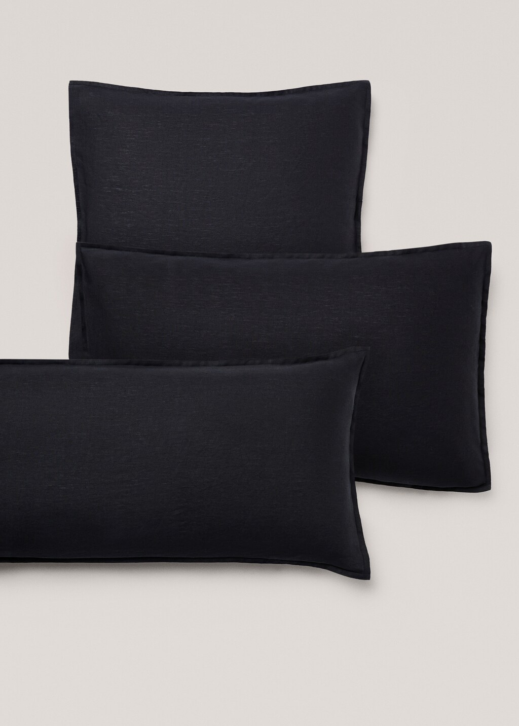 100% linen pillow case 45x110cm - Dark Navy