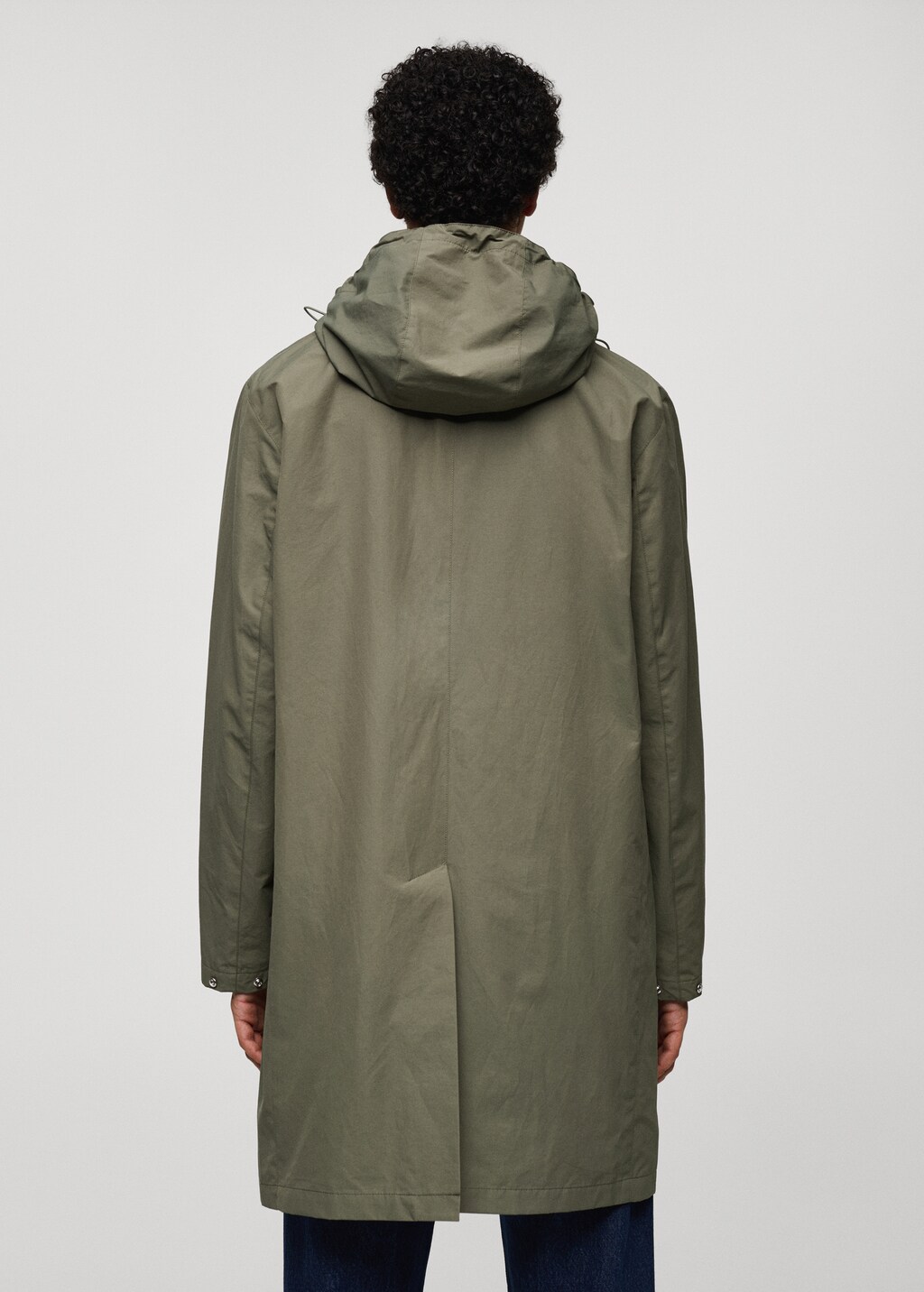 Water-repellent hooded parka - Khaki